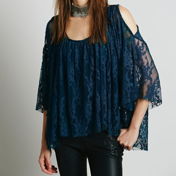Free People Tops - Free People Lace Top Cold Shoulder Lost In Austin